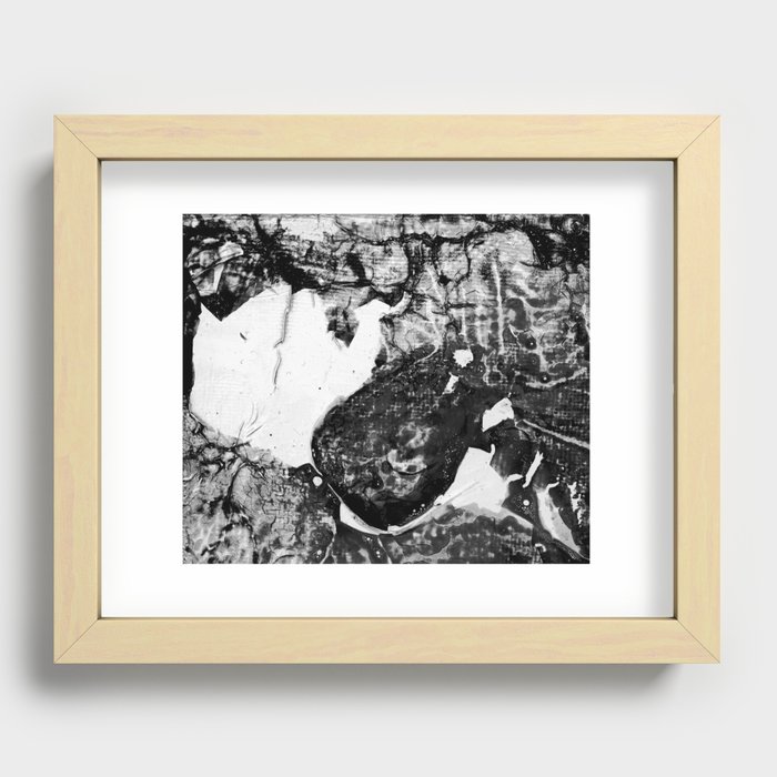 Black and white micro Recessed Framed Print