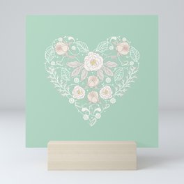 Nebula Pink Heart Mini Art Print
