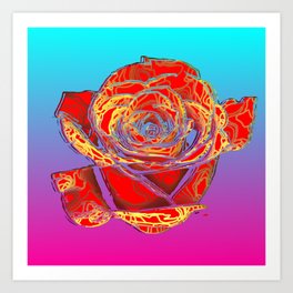 GFTFlower580 / flower / Rose Art Print | Graphicdesign, Spring, Flowers, Lily, Carnation, Garden, Rose, Flower, Flowerbouquet, Floral 
