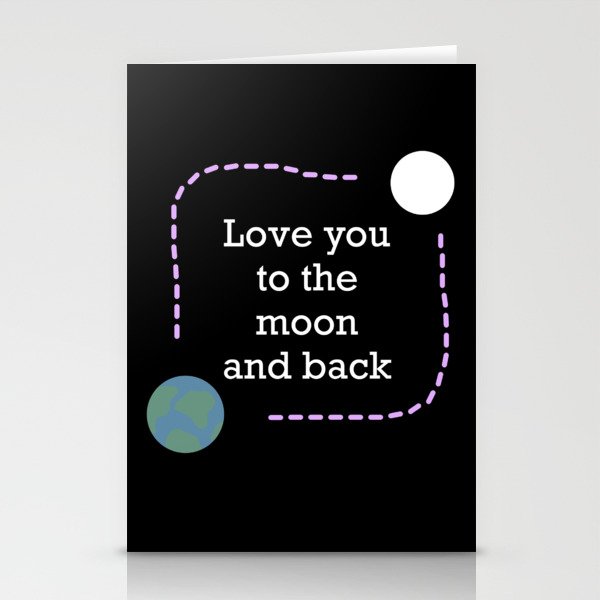 Val moon and back Stationery Cards