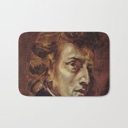 Eugene Delacroix- Portrait of Chopin Bath Mat | Polonaise, Musical, Classic, Romantic, Waltz, Raindrop, Delacroix, Funeral, Romantism, Ballades 