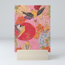 Finches and Lanterns Mini Art Print