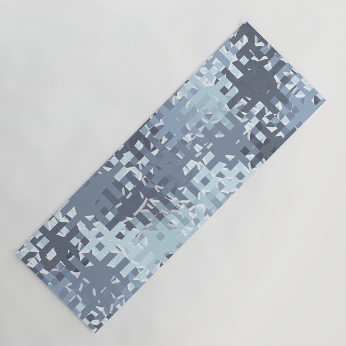 Blue pixels and dots Yoga Mat