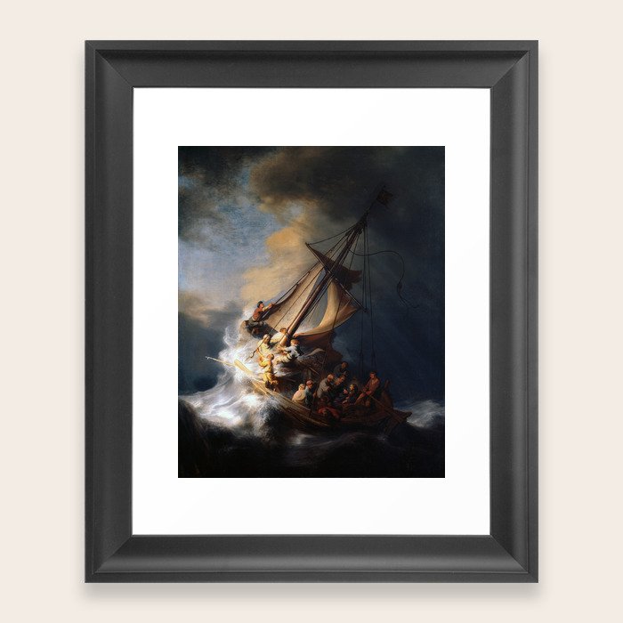 Stolen Painting The Storm on the Sea of Galilee by Rembrandt Framed