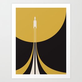 Minimal Space Travel Poster Art Print