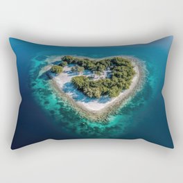 Heart Shaped Paradise Rectangular Pillow