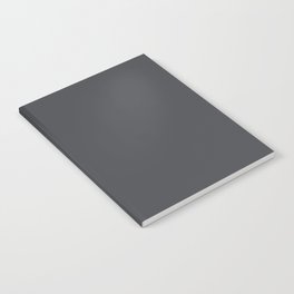 ASPHALT COLOR. Solid Color Dark Gray Notebook