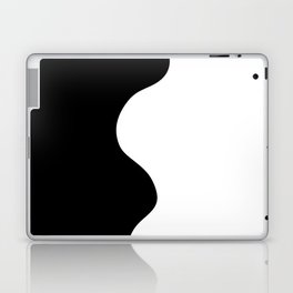 Black and White Wavy Colorblock Laptop Skin