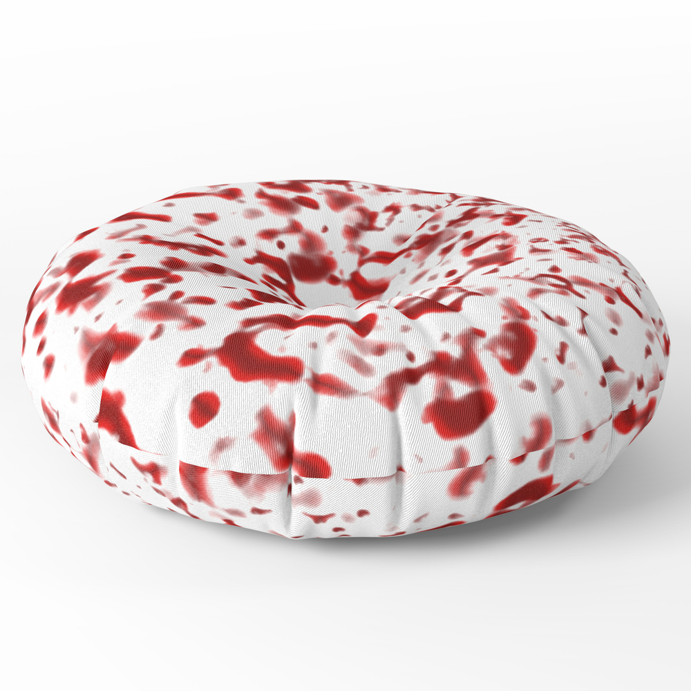 Blood Spatter Round Floor Pillow - x 26