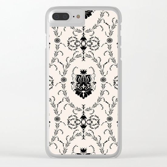 Seamless wallpaper background floral vintage Clear iPhone Case