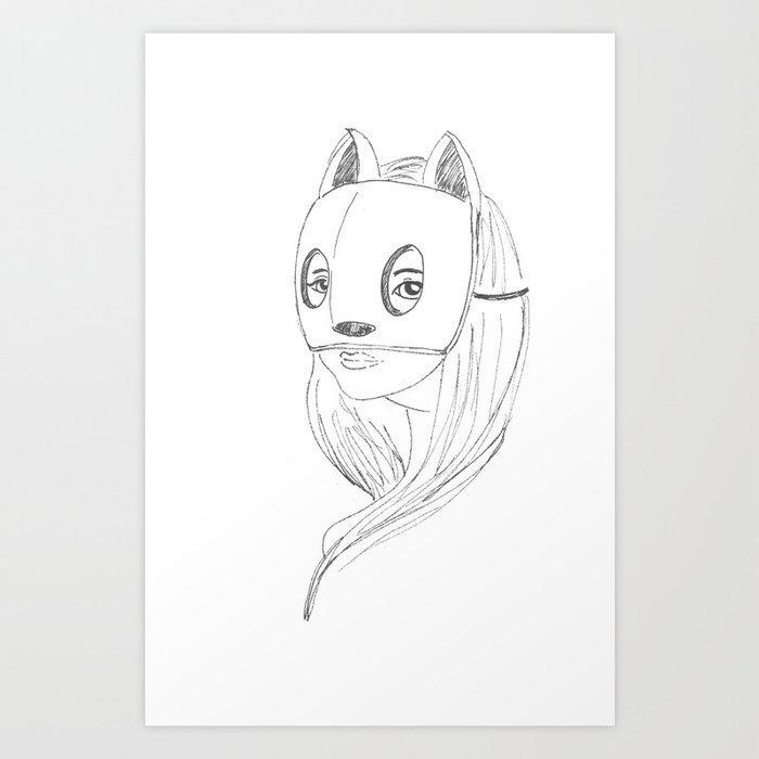 Printable Black Cat Mask