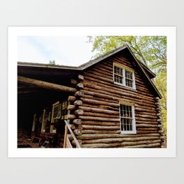 Adirondack Log Cabin Art Print