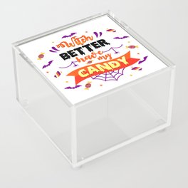 Witch and candy quote decoration art Acrylic Box