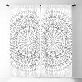 Light Gray White Modern Mandala Blackout Curtain