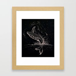 DotWork Humpback Whale Illustration Original Art Print Sticker Framed Art Print