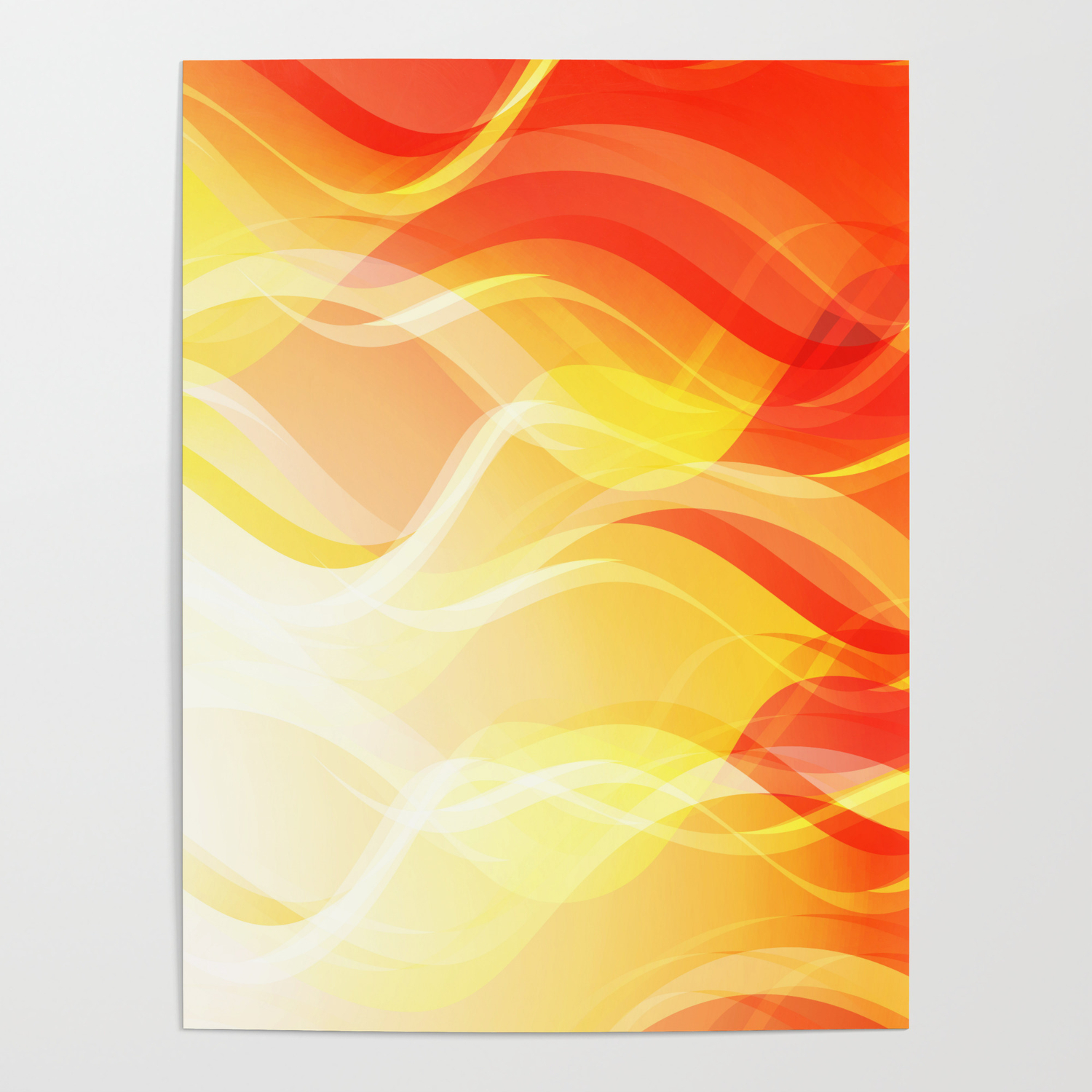 Theme of fire for the banner. Bright red and orange glare on a gentle  background for a fabric or pos Poster by Grachyhamr | Society6