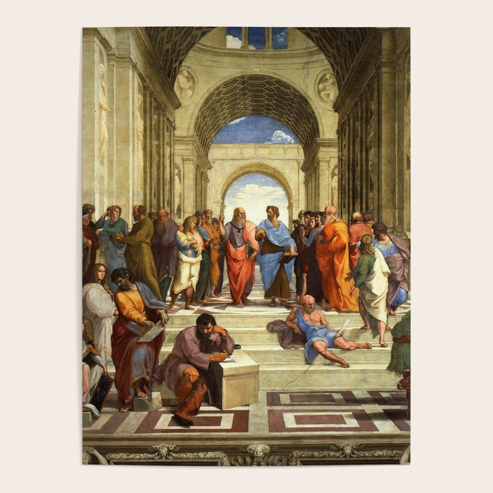 School Of Athens Painting Poster by FAMOUS RESTORED ART Society6