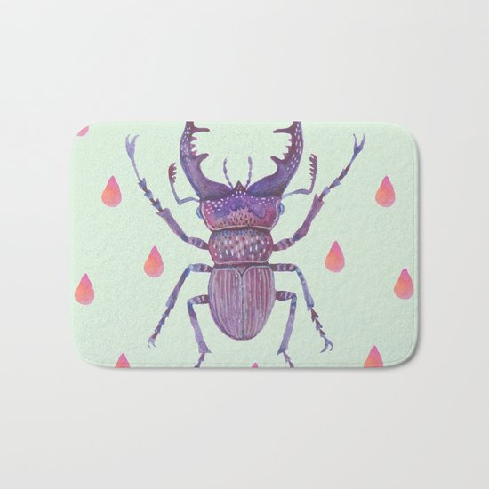 Stag Beetle Bath Mat