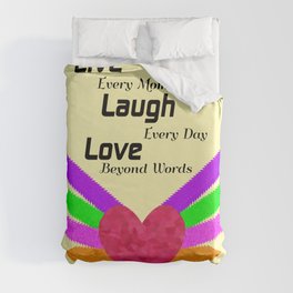 Live Laugh Love Duvet Cover