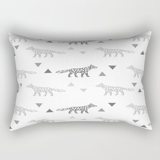 Fox Pattern Rectangular Pillow