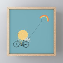 Rainbow Kite Framed Mini Art Print