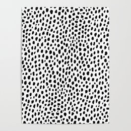 Dalmatian Spots (black/white) Poster