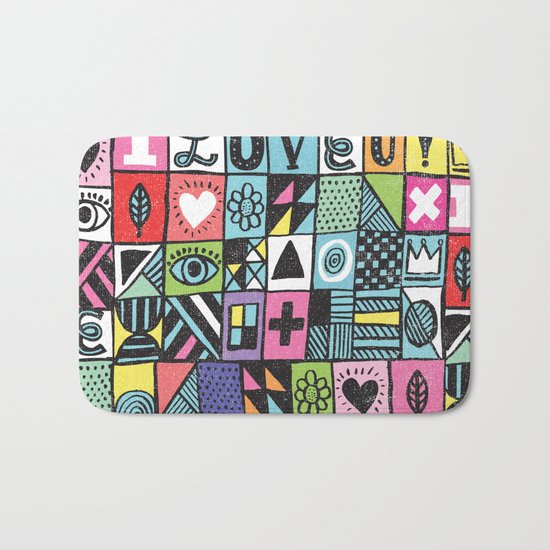 I LOVE U! Bath Mat