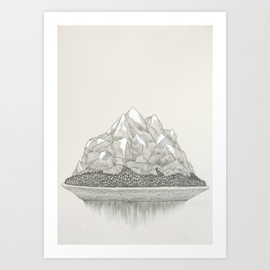 The Mountains and the Woods Art Print