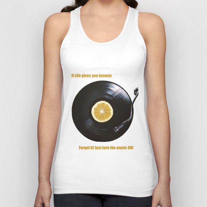 Have a fresh lemonade of music! With your vinyl lemon record just turn the music on and you'll have the perfect mix Tank Top