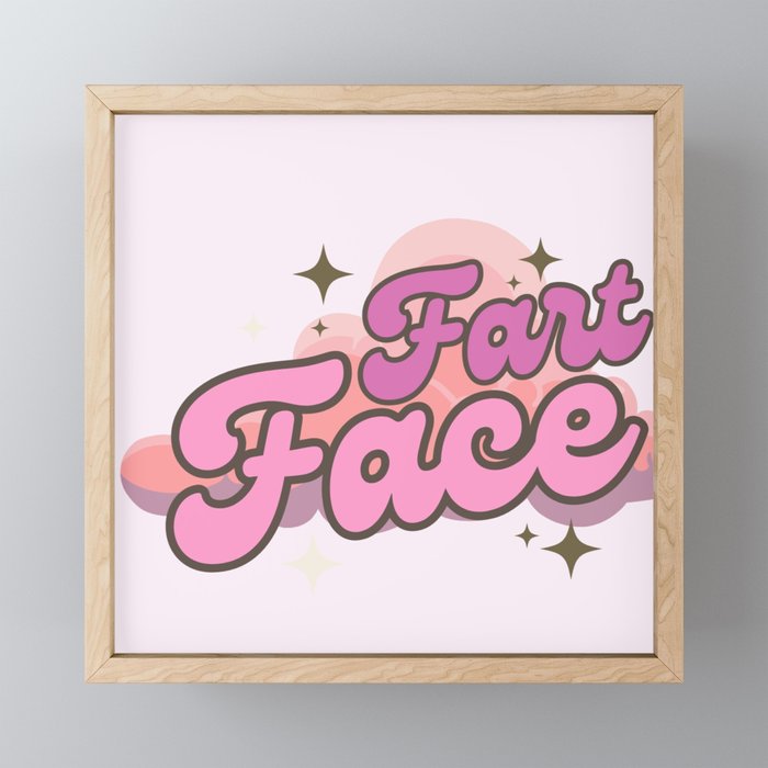 FART FACE Framed Mini Art Print