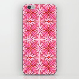 Pink Tropical Vibe Leaves iPhone Skin