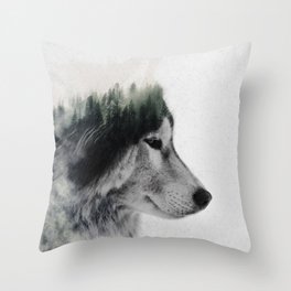 Wolf Stare Throw Pillow