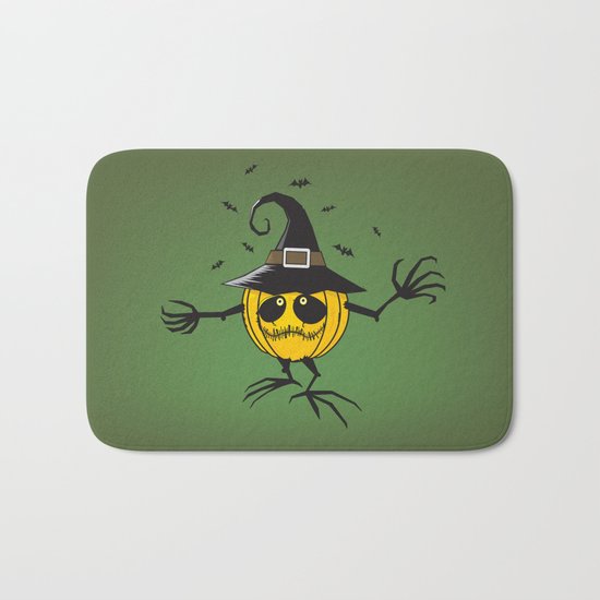 trick or treat/halloween pumpkin Bath Mat