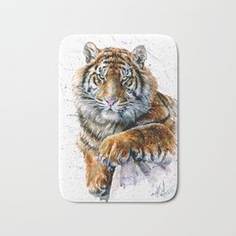 Tiger watercolor Badematte