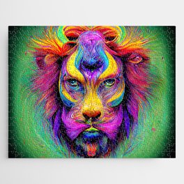 Psychedelic Lion Jigsaw Puzzle
