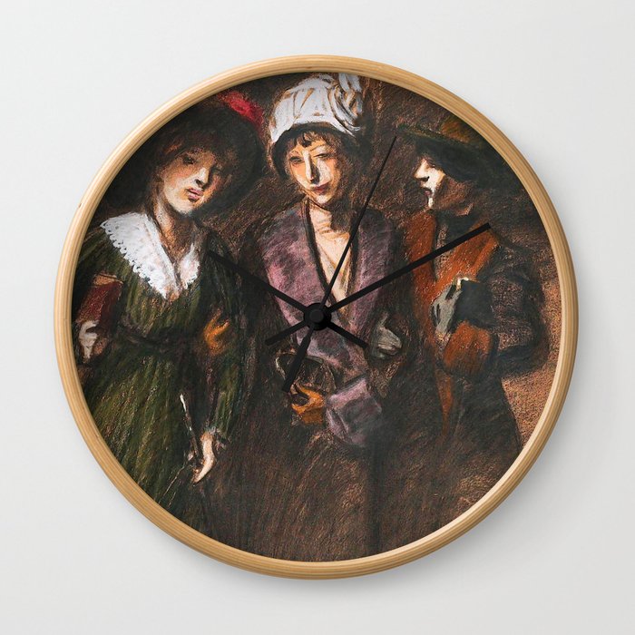 Théophile Steinlen "Three women" Wall Clock
