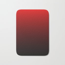 Red and Black Gradient Bath Mat | Dramatic, Cherry, Gradient, Dark, Ombre, Curated, Graphicdesign, Gothic, Digital, Scarlet 
