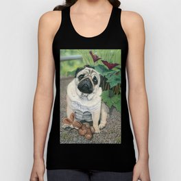 Pug And Toy Bunny Tank Top