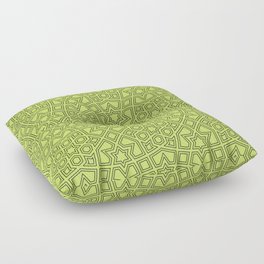 Seamless arabic geometric ornament in green color Floor Pillow