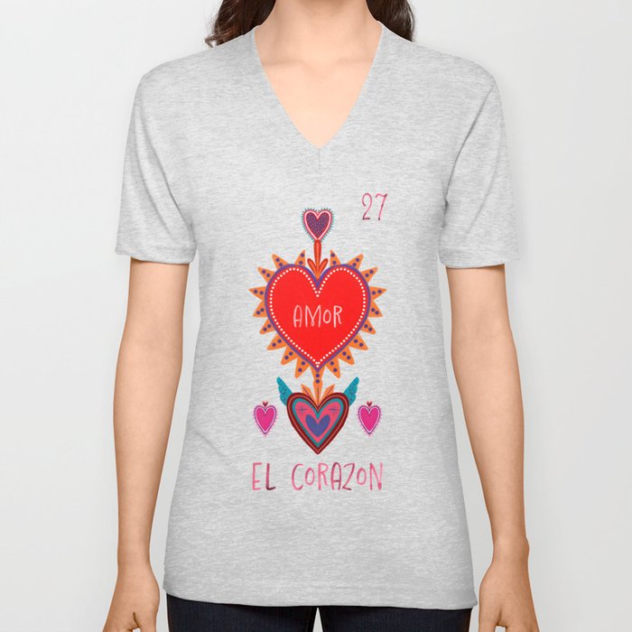 27 El Corazon The Heart V Neck T Shirt
