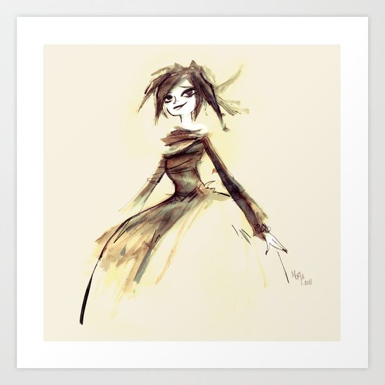 Gothic Lady Art Print