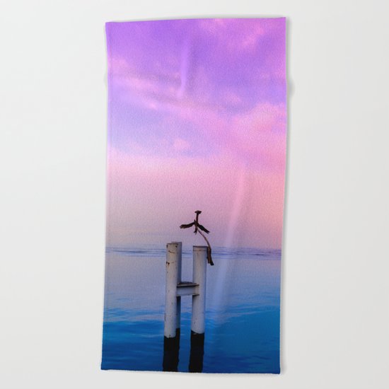 The guardian of time Beach Towel