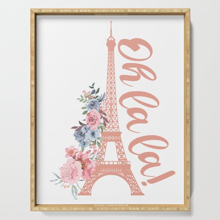 Oh La La - Eiffel Tower Paris France Serving Tray