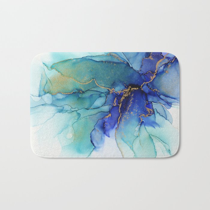 Electric Waves Violet Turquoise - Part 2 Bath Mat