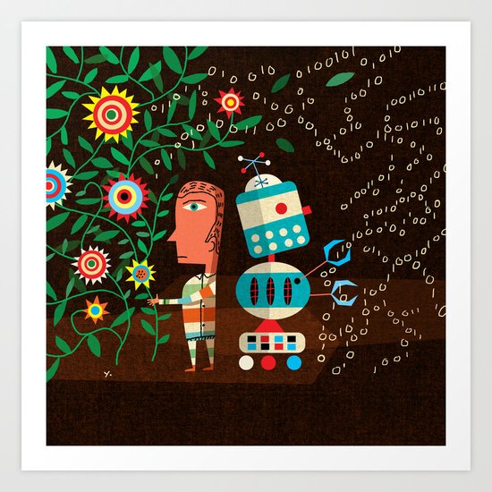 "Robots Can’t Dance" by James Yang for Nautilus Art Print