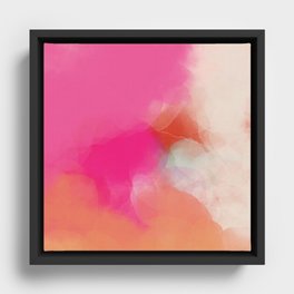 dreamy days in pink peach aquarell Framed Canvas