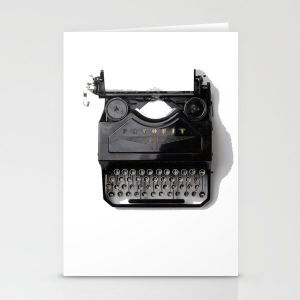 Typewriter (Black and White) Stationery Cards