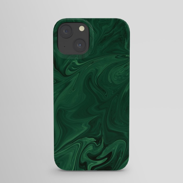 Modern Cotemporary Emerald Green Abstract iPhone Case