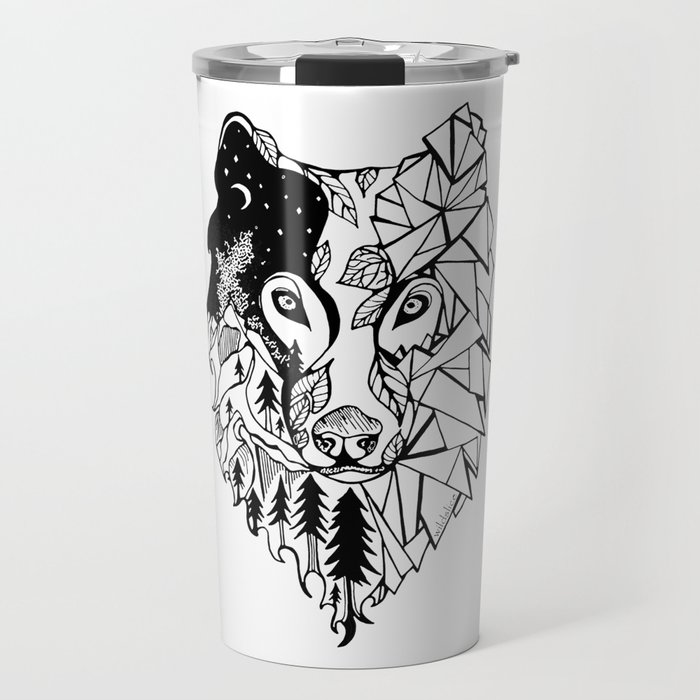 Prism Wolf Travel Mug