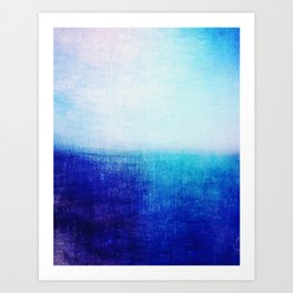 blue abstract Art Print